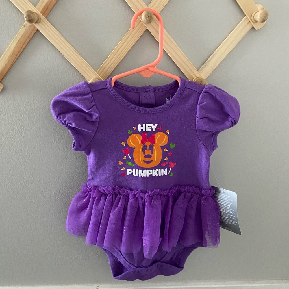 Minnie Mouse Pumpkin Tutu Onesie